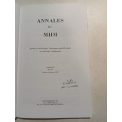 Annales du midi / revue de la france meridionale nº232