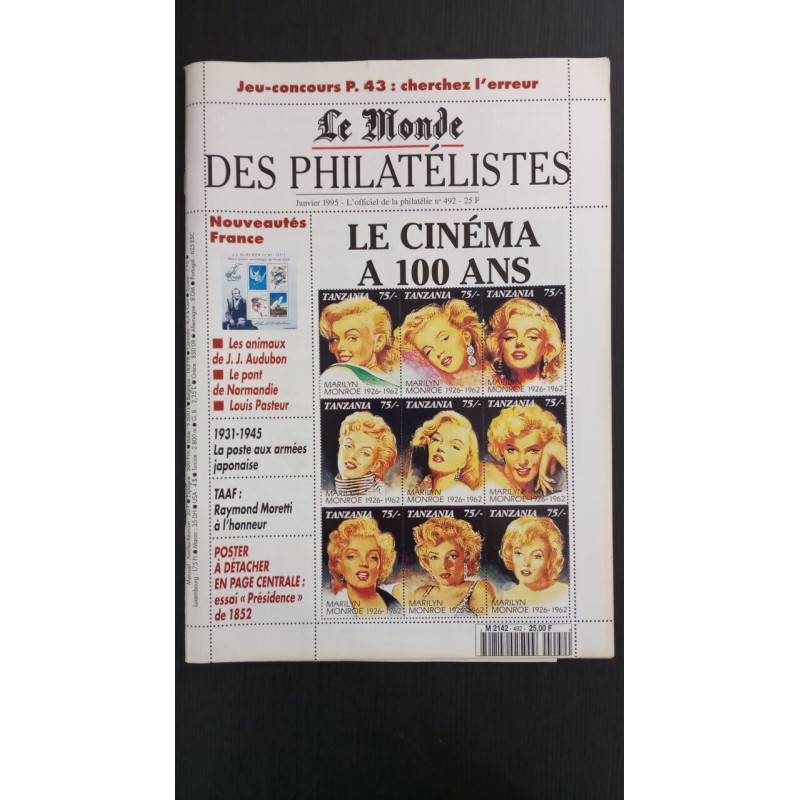 Revue Le monde des phomatélistes N° 492