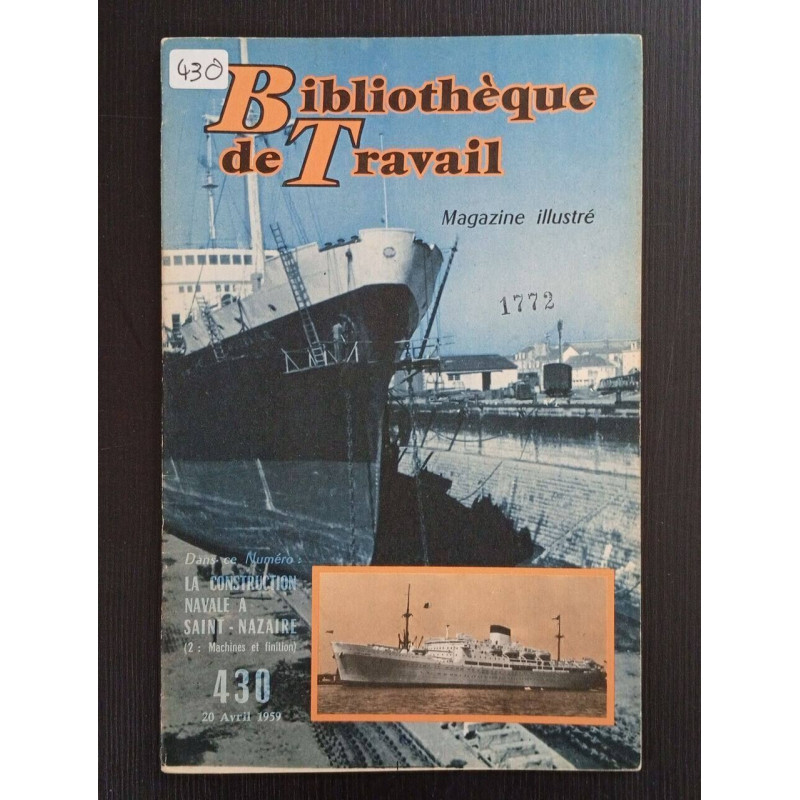 Revue Bibliothèque de Travail N° 430