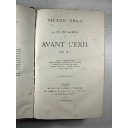 Actes et paroles - avant l'exil 1849-1851 troisiéme édition