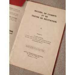Recueil de chants et de textes de recitation