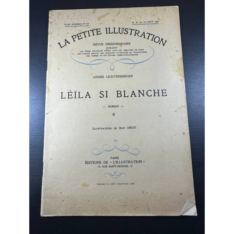 La petite illustration - Léila si blanche 2 n°395 roman n°177