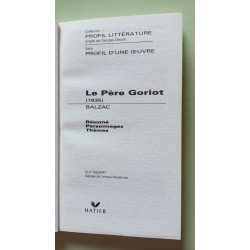 Balzac Le Pere Goriot (edition 1992)