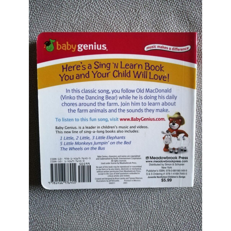Old MacDonald had a Farm: A Sing 'N Learn Book (Baby Genius Sing ...