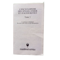 L"encyclopédie des styles d'hier et d'aujourd'hui Tome 1