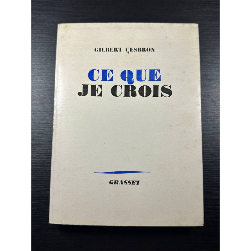 Ce que je crois