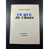 Ce que je crois