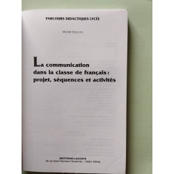 LA COM. EN CLASSE DE FRANCAIS