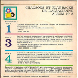 Chansons Et Play-Backs De L'Alsacienne - Album N° 2