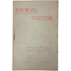Sources... N.11 - Septembre 1942