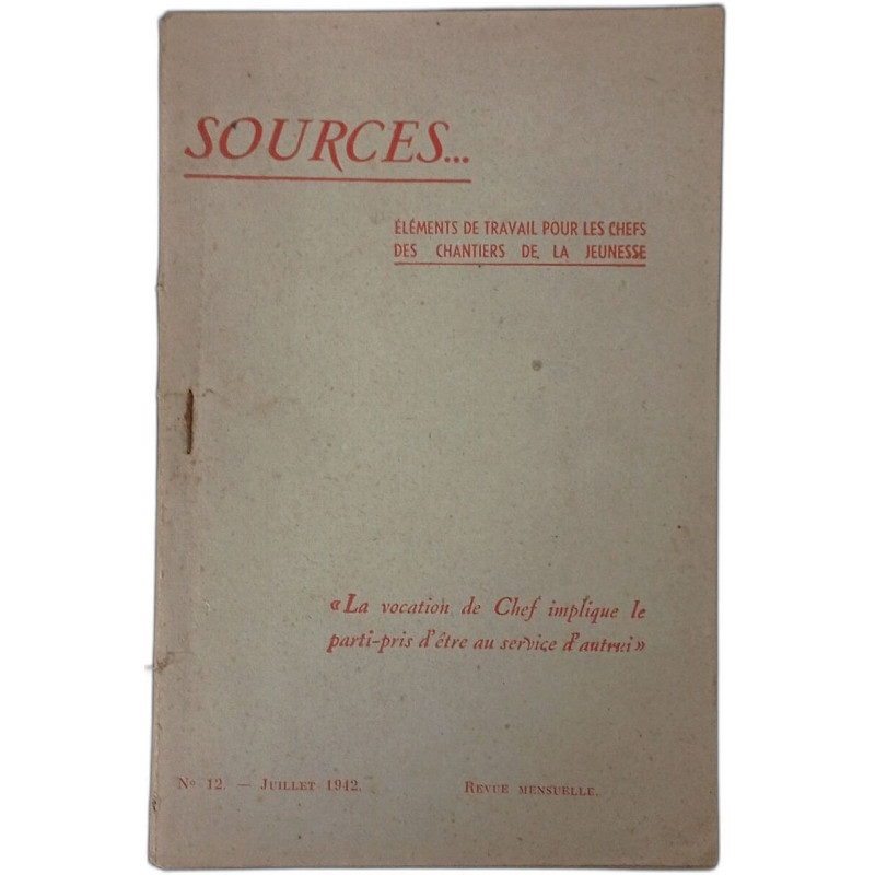 Sources... N.12 - Juillet 1942