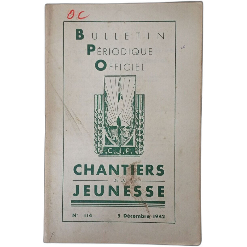 Bulletin officiel des chantiers de la jeunesse .114 - Décembre 1942