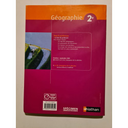 Géographie 2e: Programme 2001