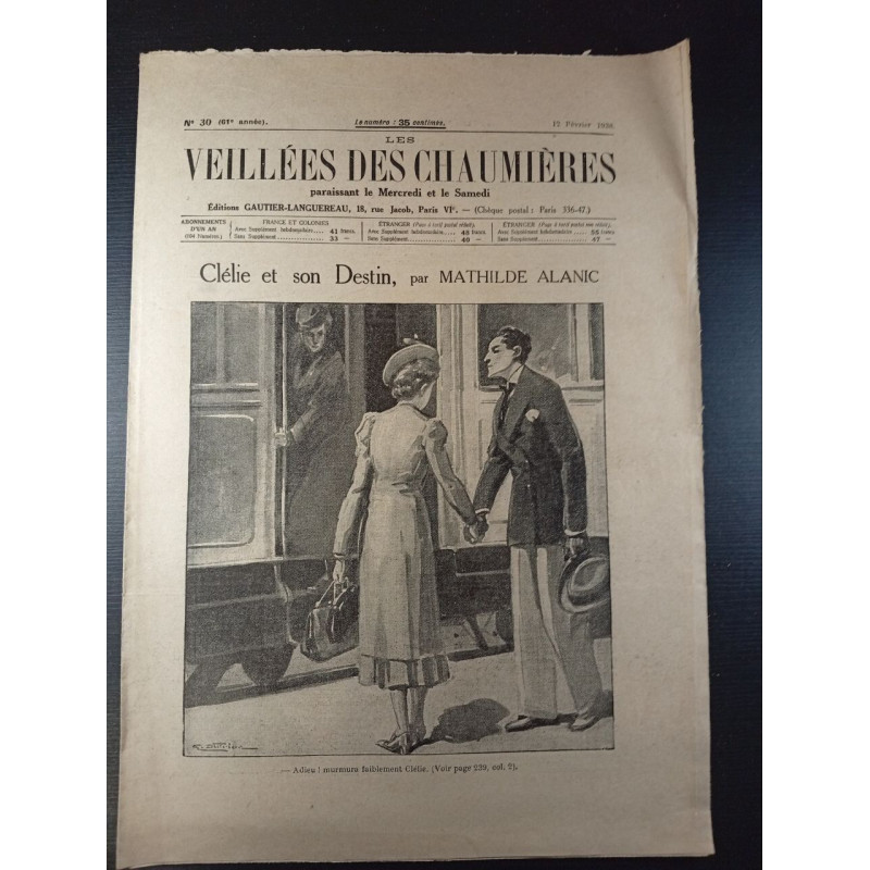 Les veillées des chaumières n°30 61e année