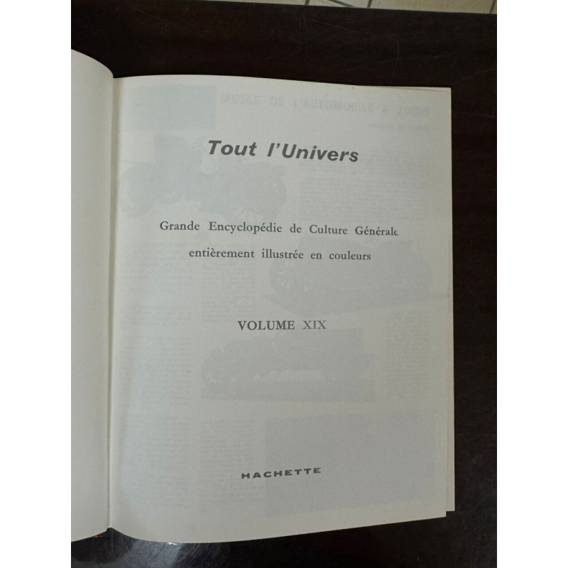Tout l'univers grande encyclopedie de culture generale entierement...
