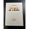 Ce que je crois