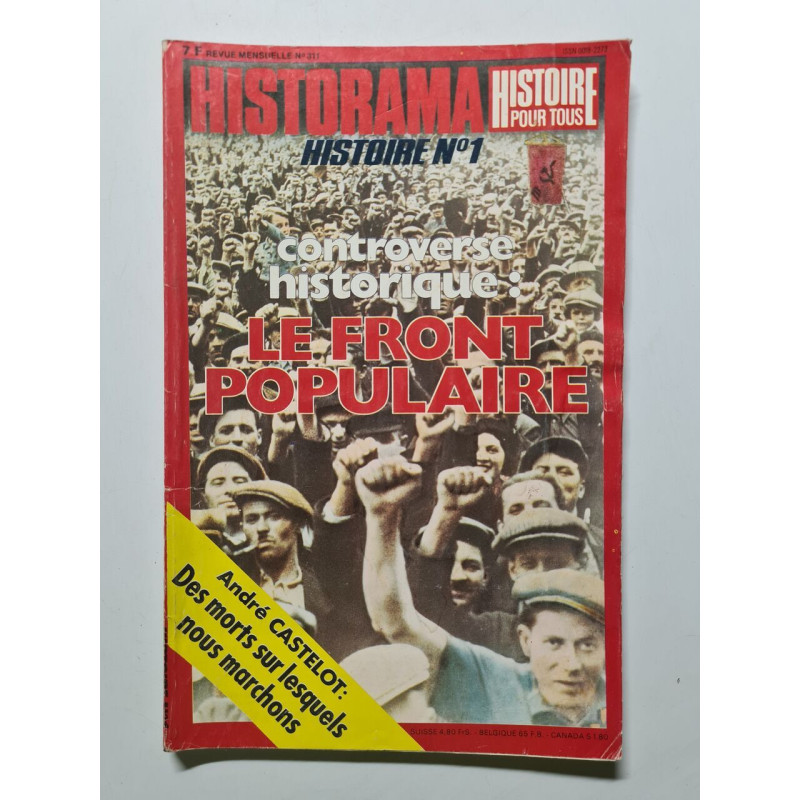 HISTORAMA nº 311 CONTROVERSE HISTORIQUE LE FRONT populaire