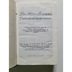 Les saintes écritures traduction du monde nouveau