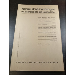 XCIe Volume. N. 2 Revue d'assyriologie - 1997 et d'archéologie...