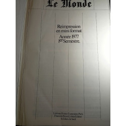 Le Monde 1977 1er Semestre - Reimpression en mini format + 2ème...