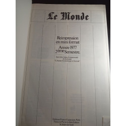 Le Monde 1977 1er Semestre - Reimpression en mini format + 2ème...