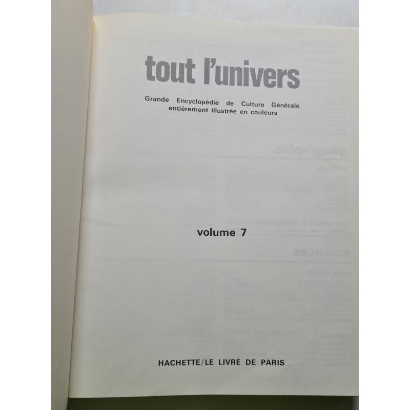 Tout l'univers grande encyclopedie de culture generale entieriment...