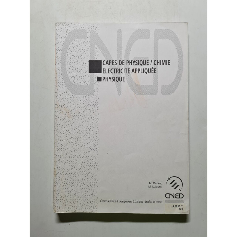 Capes de physique / chimie electricite appliquee