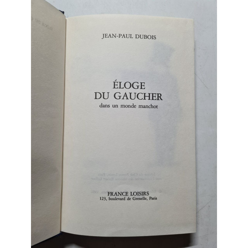 Éloge du gaucher
