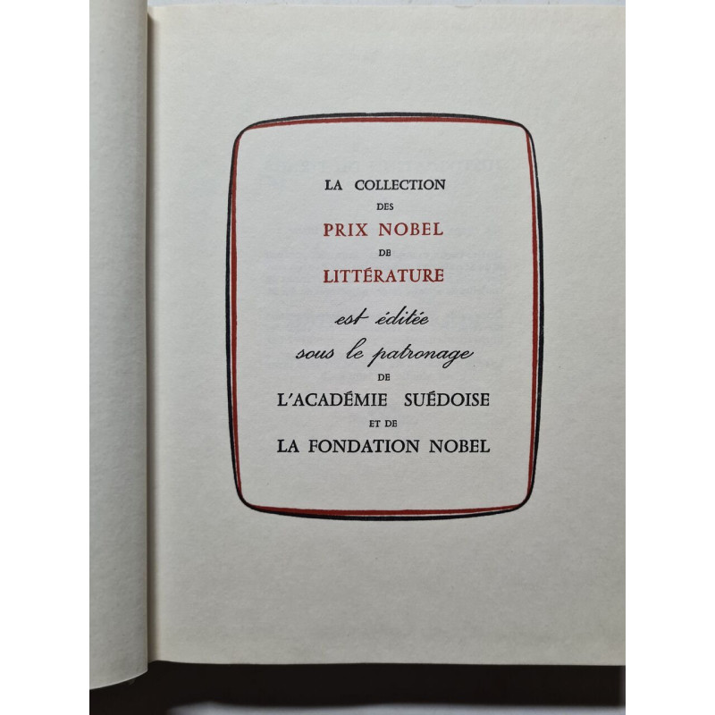 La collection des prix Nobel de litterature