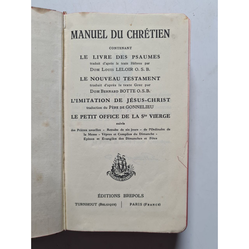 Manuel du chrétien - 1905