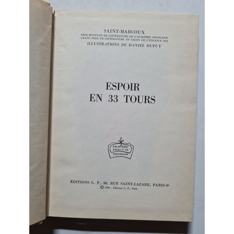 Espoir en 33 tours