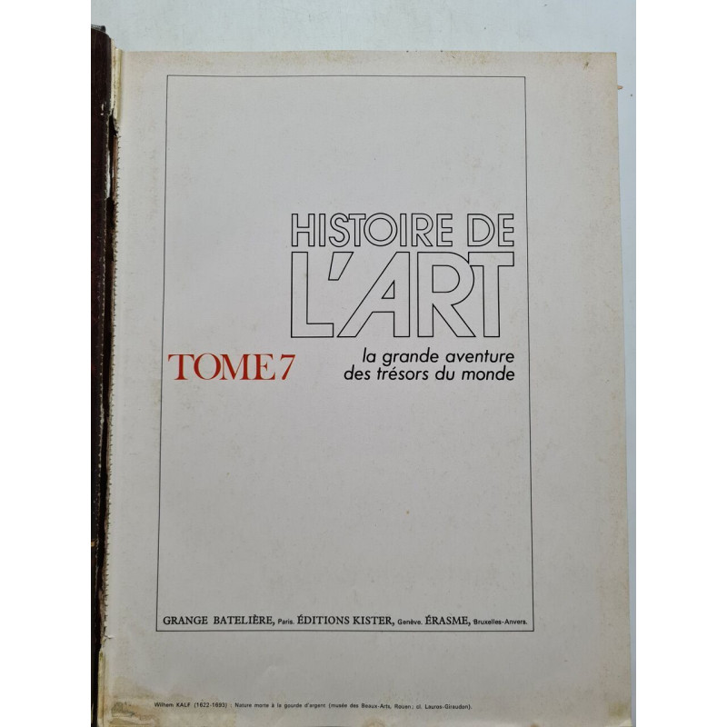 Histoire de l'art la grande aventure des trésors du monde tome 7
