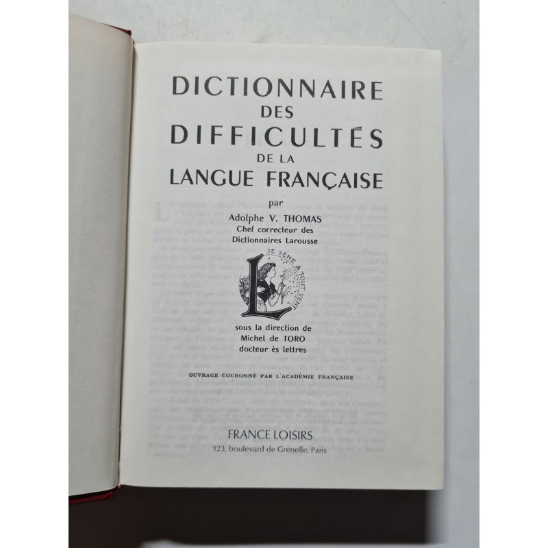 Dictionnaire des difficultés de la langue française