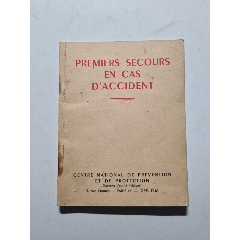 Premiers secours en cas d'accident