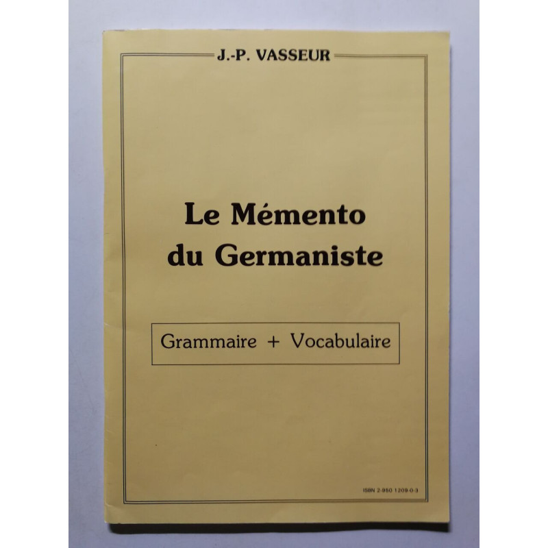 Le Mémento du Germaniste