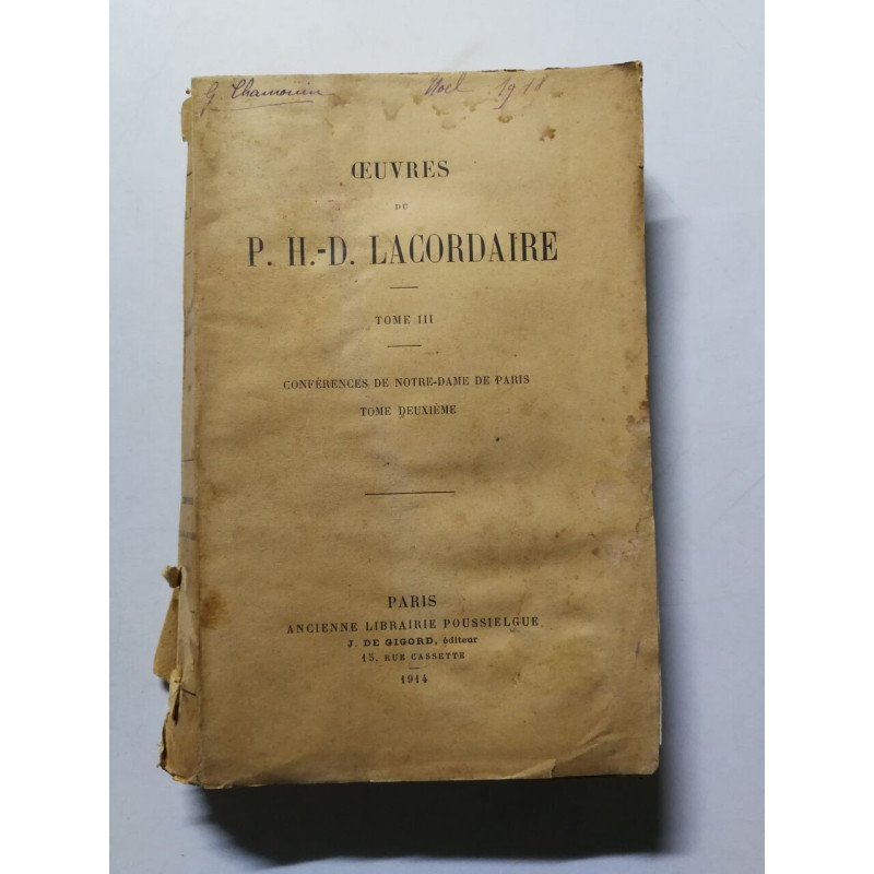 Oeuvres de P. H.-D. Lacordaire
