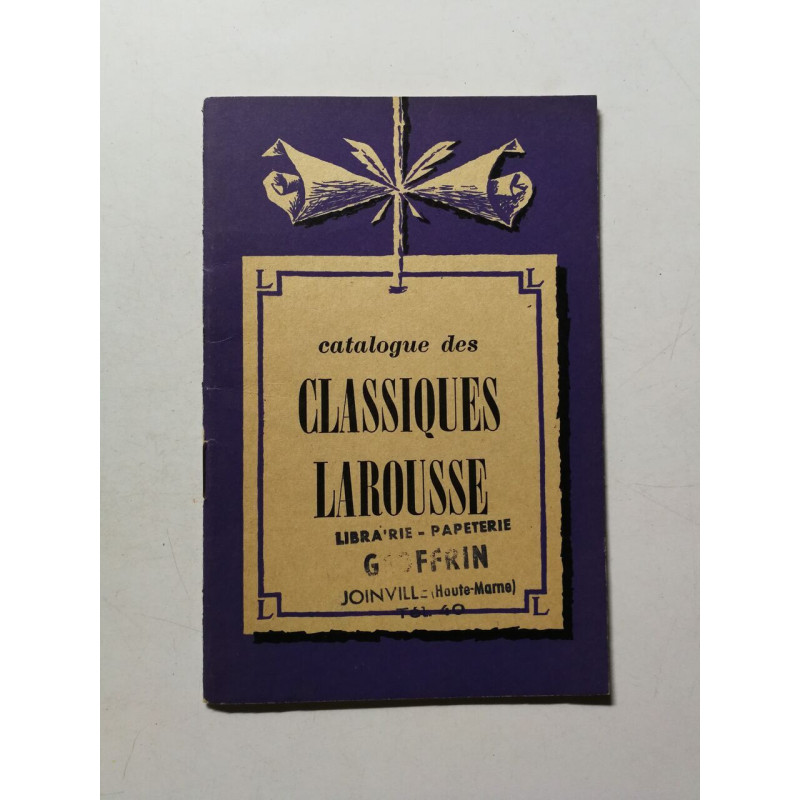 Catalogue des Classiques Larousse