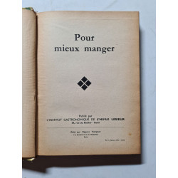 Pour mieux manger. - 1952