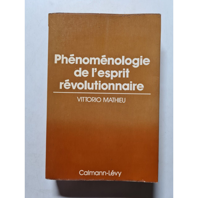 Phénoménologie de l'esprit révolutionnaire