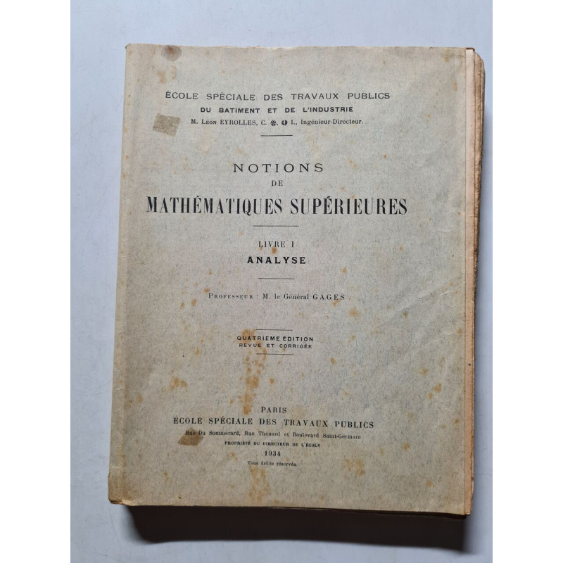Notions de mathématiques supérieures