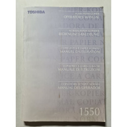 Toshiba plain paper copier operator's manual