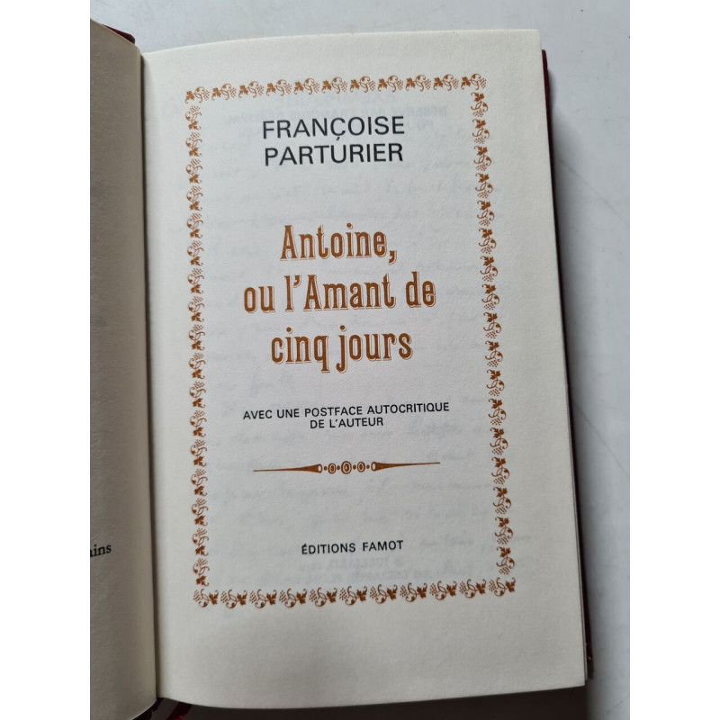 Antoine ou l'Amant de cinq jours