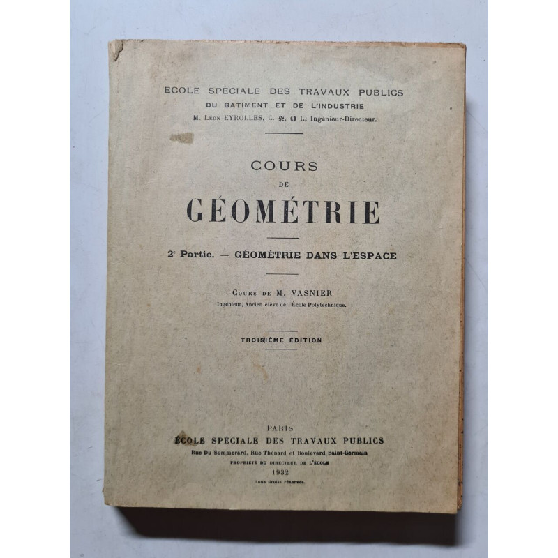 Cours de Géométrie