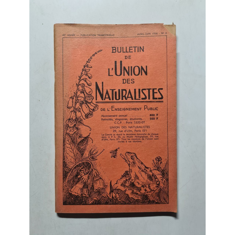 Bulletin de l'union des naturalistes de l'enseignemente public nº...
