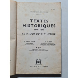 Textes historiques 1848-1871 le milieu du XIXe siècle