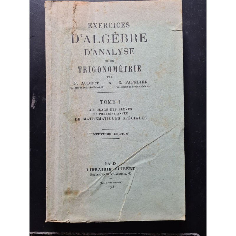 Exercices d'algèbre d'analyse et de trigonométrie