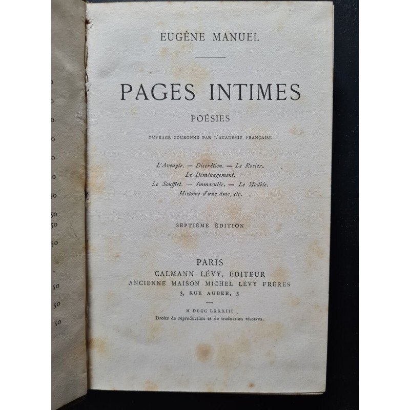 Pages intimes