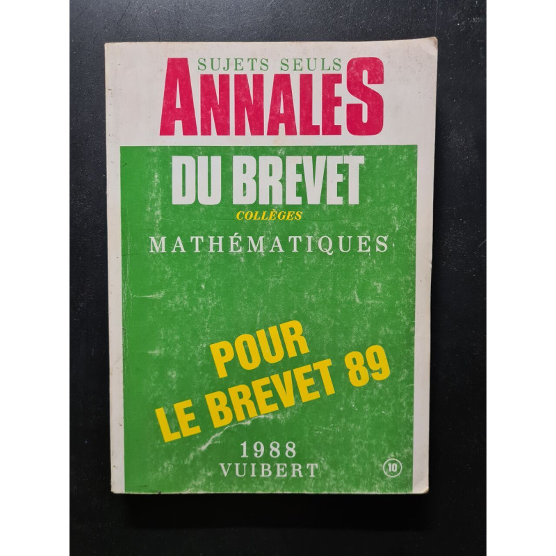 Annales du brevet collèges Mathématique 1988