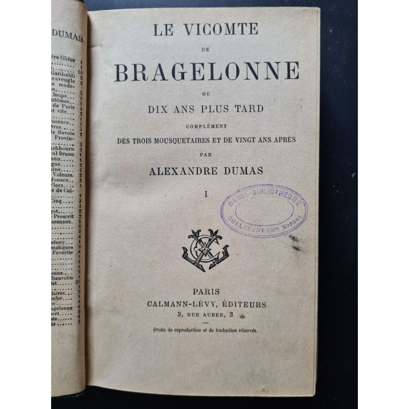 Le vicomte de Bragelonne ou Dix ans plus tard tome I