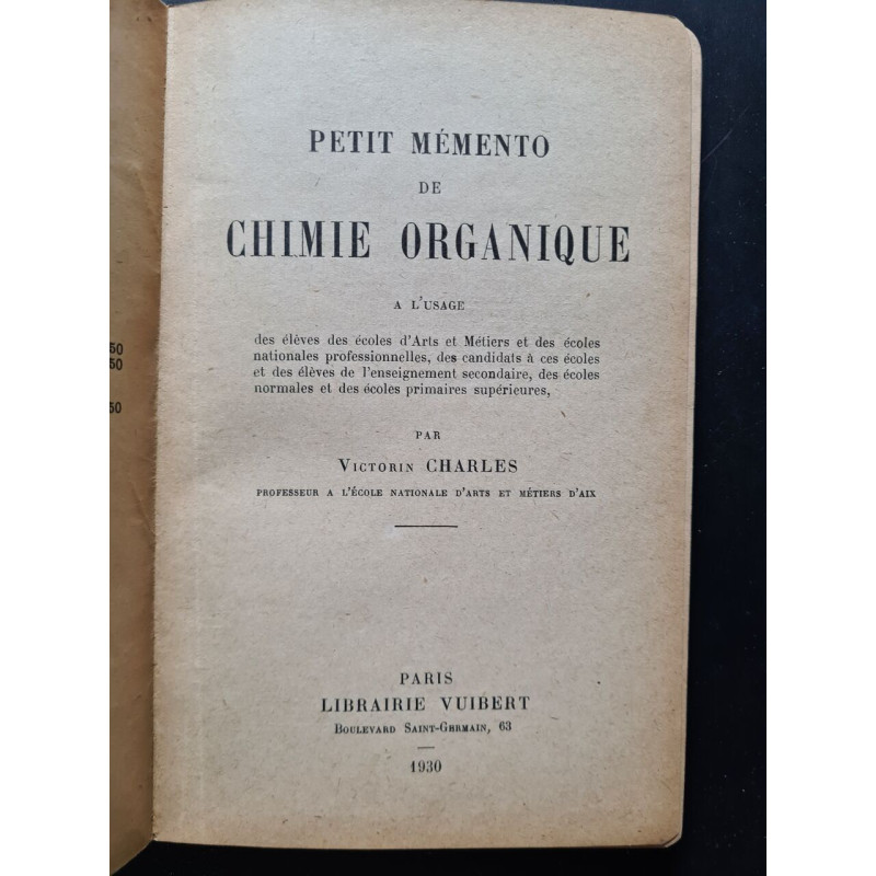Petit mémento de chimie organique